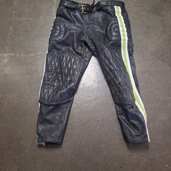 Kawasaki vintage leather motocross pants - Picture 1 of 12